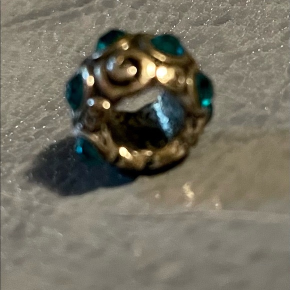 Silver Swirls & Blue Crystal Charms Is Sterling Silver but NOT Pandora - Picture 4 of 4